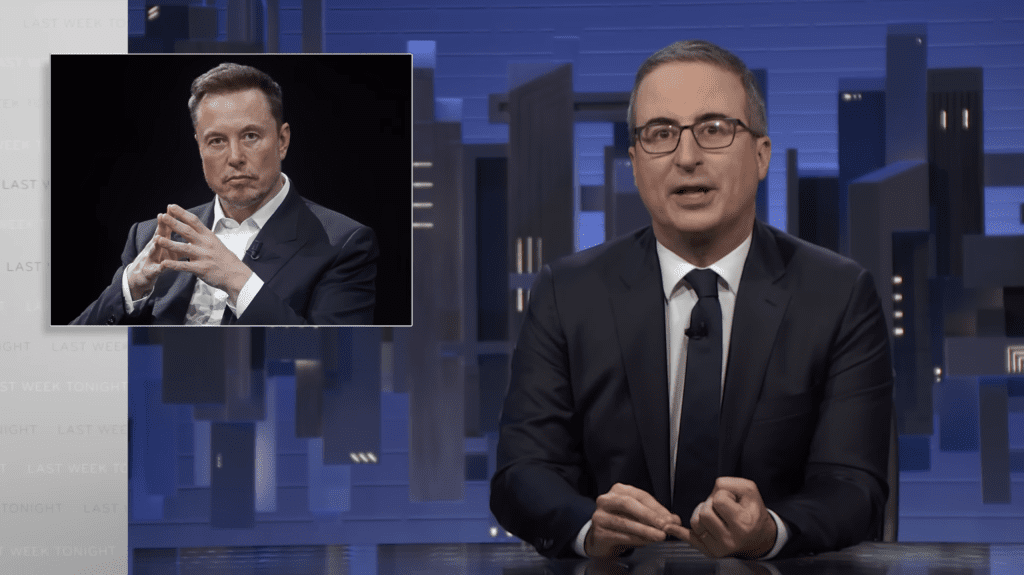 Elon Musk and John Oliver